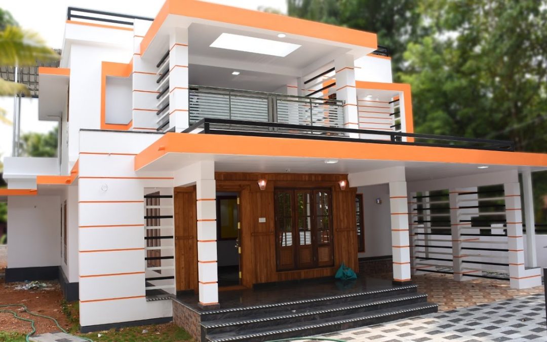 Athani,  8.5 cents plot and 2600 sq ft, stylish house for sale in Athani, very near Cochin Airport